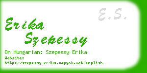 erika szepessy business card